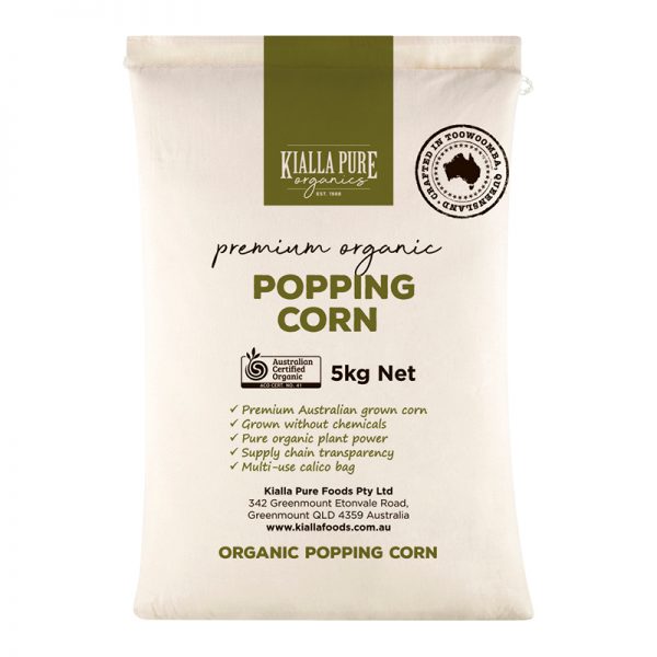 Organic Popping Corn 5kg | Kialla Pure Foods