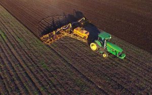 View from the drone: planting in progress