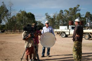 The crew filming Talbot