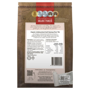 Kialla Pure Organic Self-Raising Flour nutritional information.
