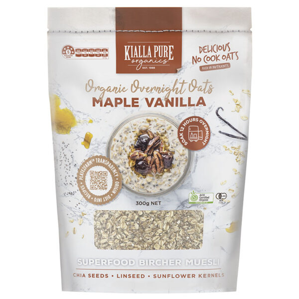 Kialla Pure Organics Maple Vanilla Overnight Oats