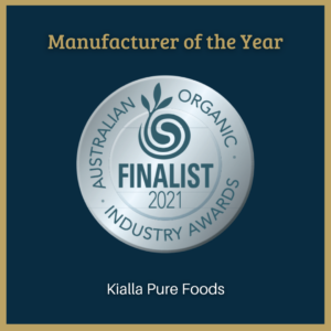 Australian Organic Industry Awards finalist for Manufacturer of the Year 2021