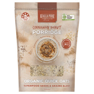 Kialla's Organic Cinnamon Donut Porridge Oats