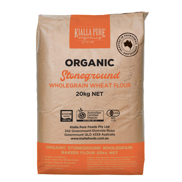Organic Stoneground Wholegrain Bakers Flour 20kg